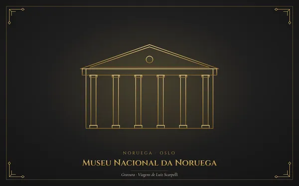 Museu Nacional da Noruega, gravura das viagens de Luiz Scarpelli
