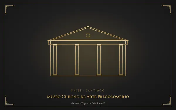 Museo Chileno de Arte Precolombino, gravura das viagens de Luiz Scarpelli