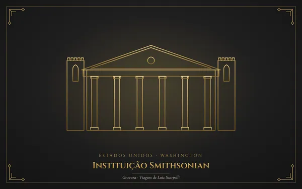 Instituição Smithsonian, gravura das viagens de Luiz Scarpelli