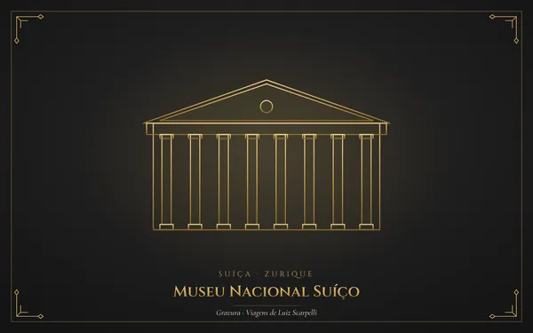 Museu Nacional Suíço, gravura das viagens de Luiz Scarpelli